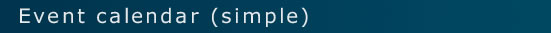 Event calendar (simple)